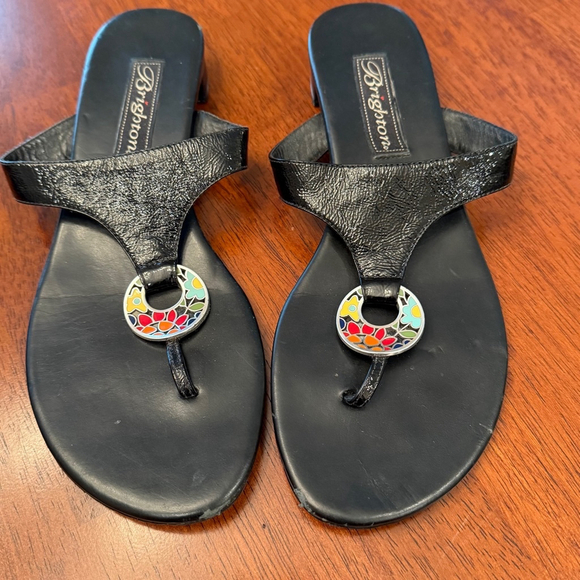 Brighton Wheel Flip Flop‎ Sandal Black Size 7.5 - Picture 1 of 10